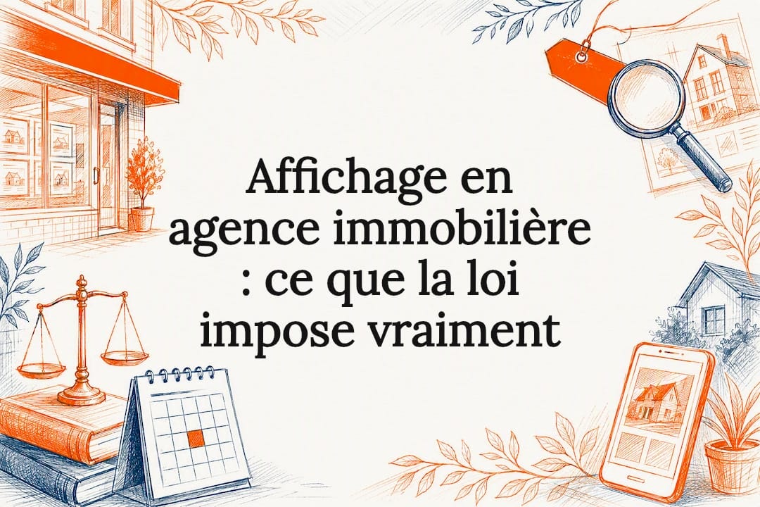Illustration d'une vitrine immobilière conforme aux normes