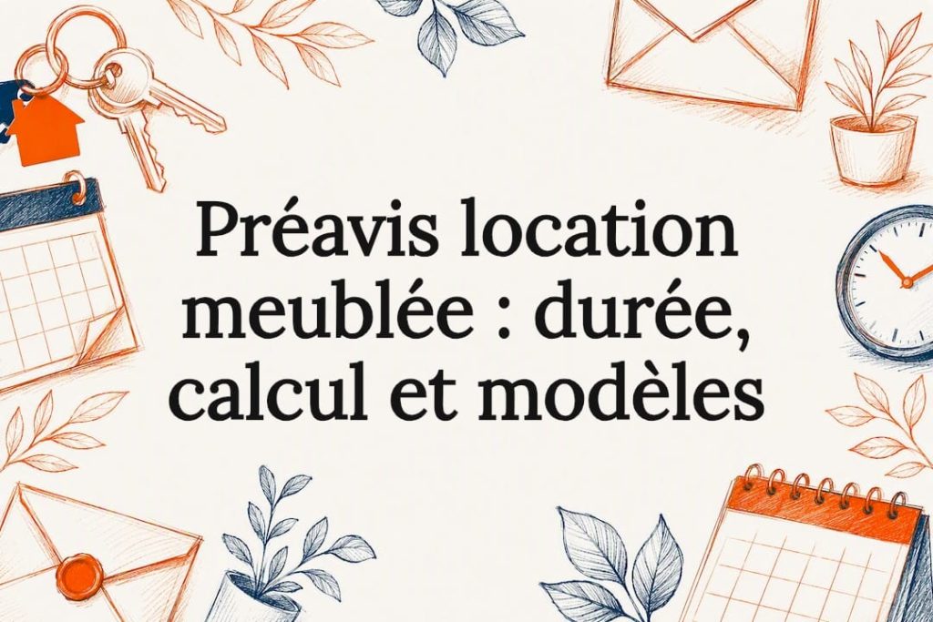 Illustration d’un calendrier, d’une enveloppe et de clés