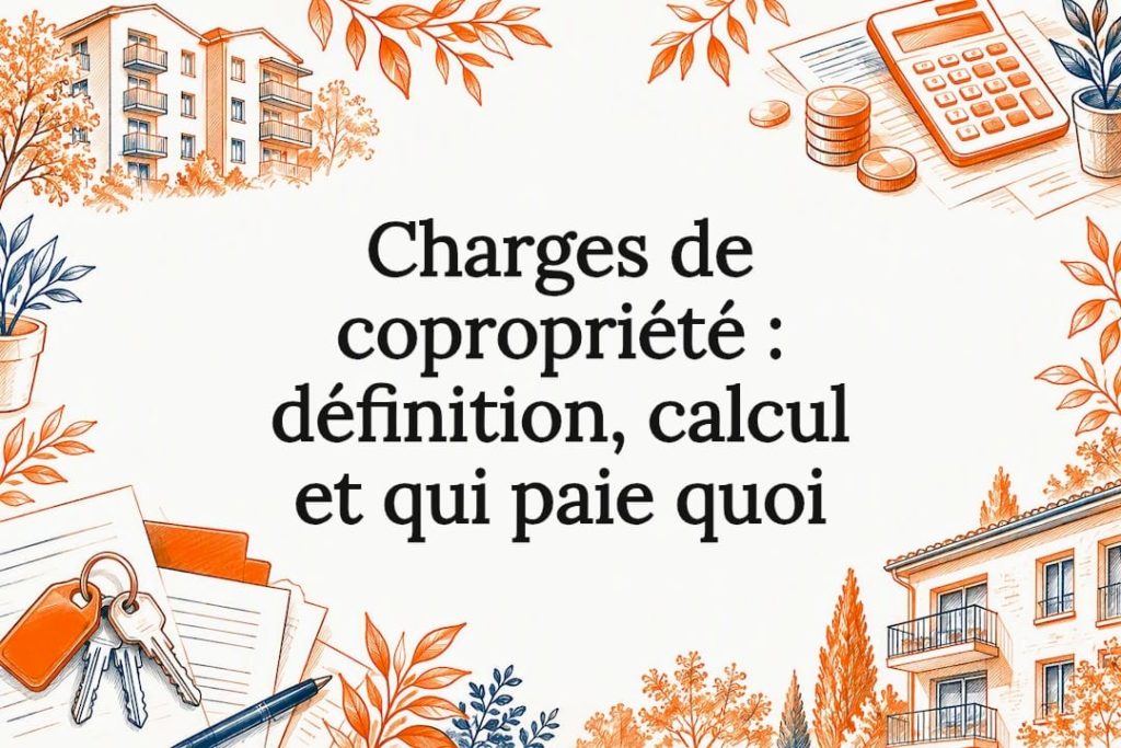 Carte titre illustrée sur les charges de copropriété