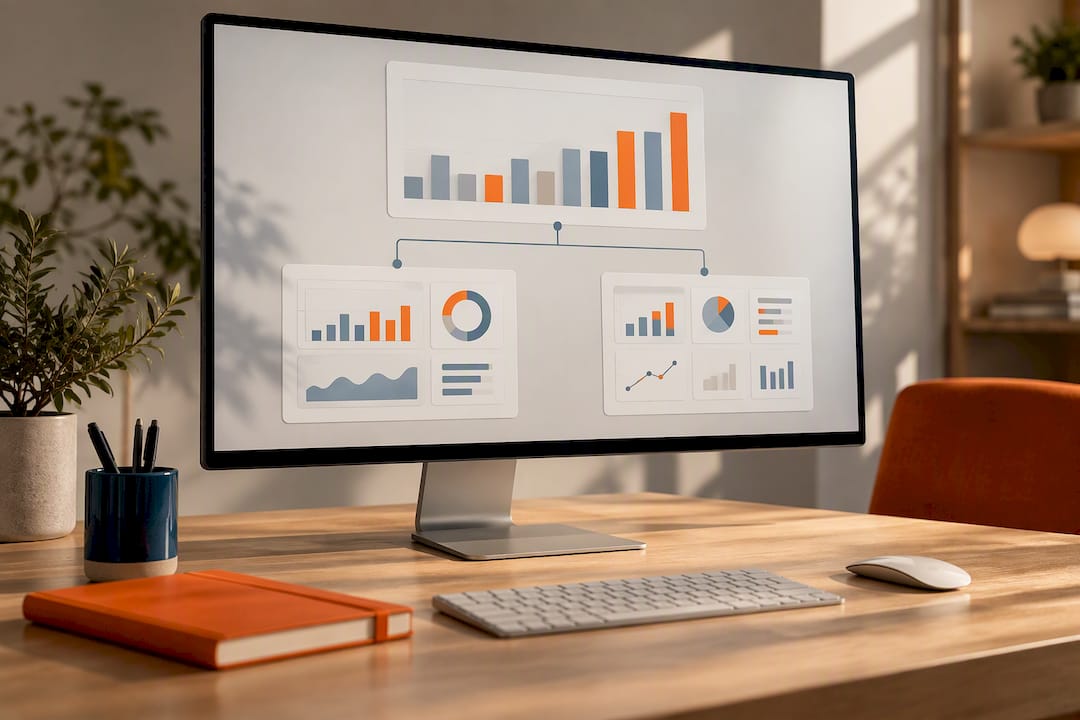 Organisation visuelle des vues dans le tableau de bord