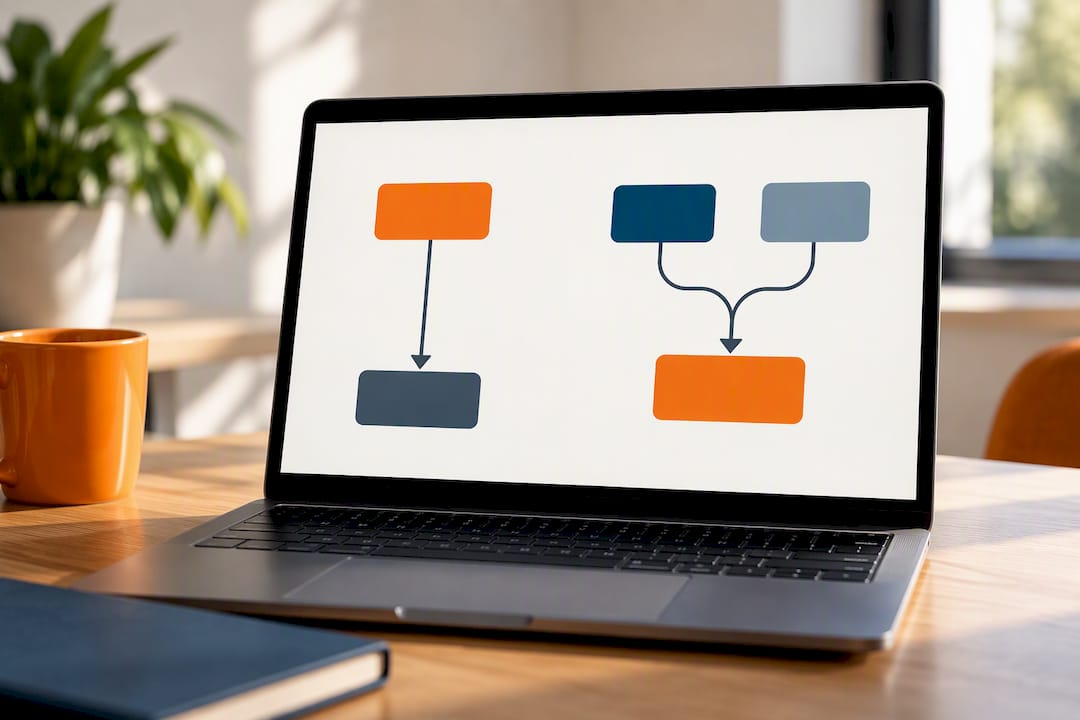 Illustration des deux branches du calcul
